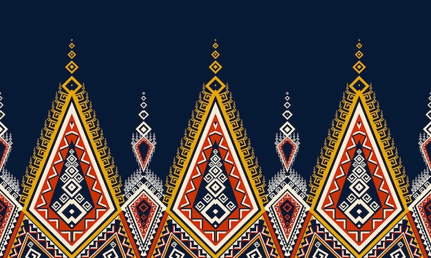 Geometric ethnic oriental ikat seamless pattern