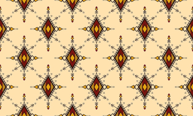 Geometric ethnic oriental ikat seamless pattern