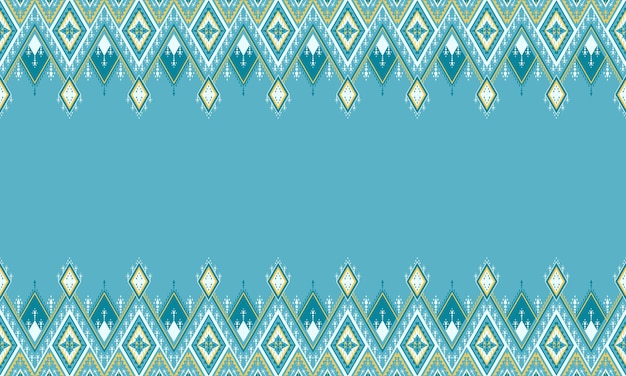 Geometric ethnic oriental ikat seamless pattern