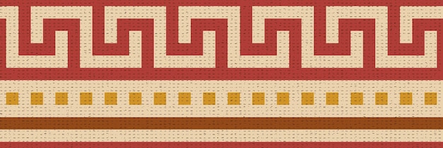 Geometric ethnic pattern border seamless pattern