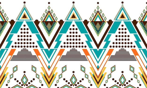 Geometric ethnic pattern design for seamless background