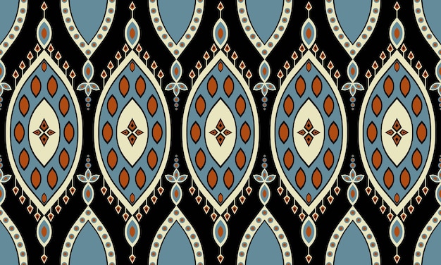 Geometric ethnic pattern embroidery .carpet,wallpaper,clothing,wrapping,batik,fabric,Vector illustration embroidery style.