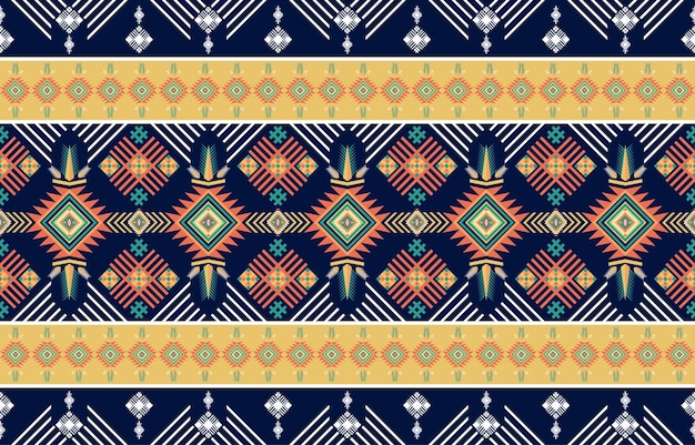 Geometric ethnic pattern seamless color oriental