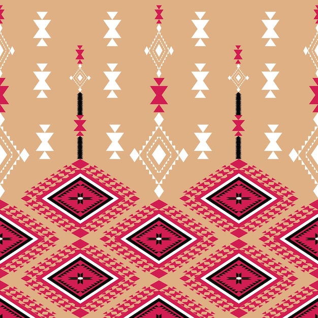 Vector the geometric ethnic pattern of traditional style navajo america indian patterns design