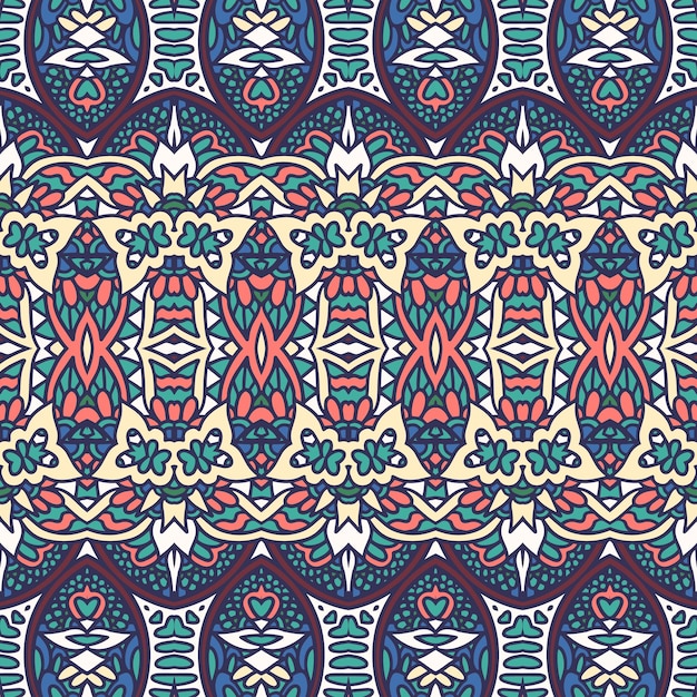 Geometric ethnic print abstract decorative vector seamless ornamental pattern