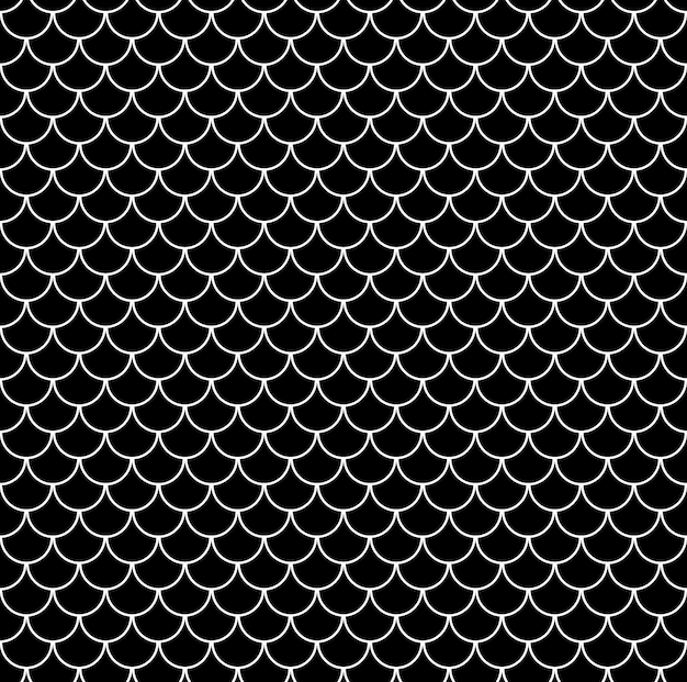 Geometric fish scales chinese seamless pattern.