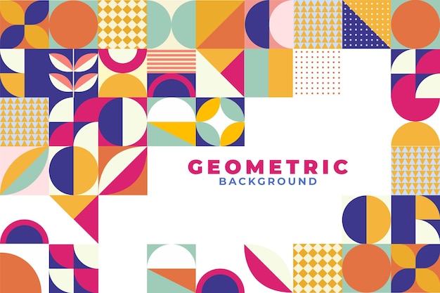 Geometric flat mosaic background