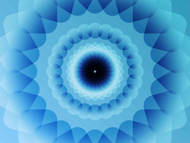 Geometric flower blue background