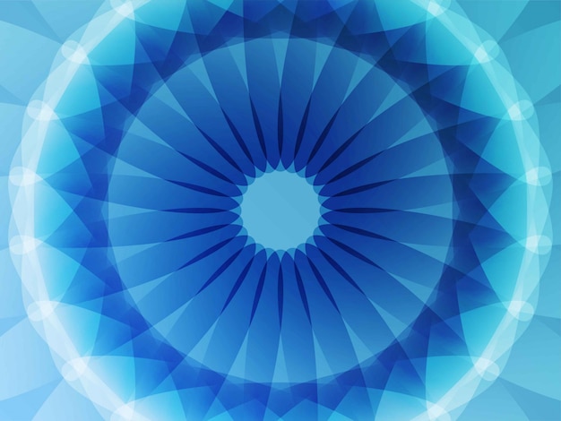 Geometric flower blue background