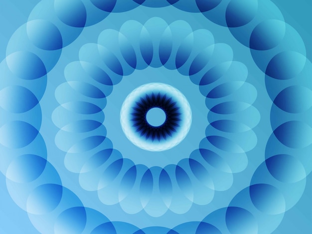 Geometric flower blue background