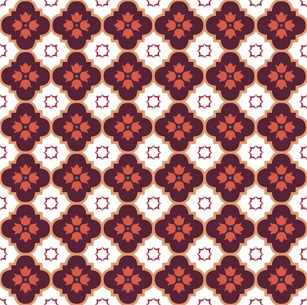 Geometric flower floral seamless pattern background