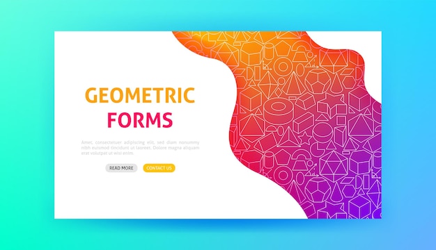 Geometric Forms Landing Page