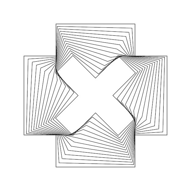 Geometric Fractal Cross Shape