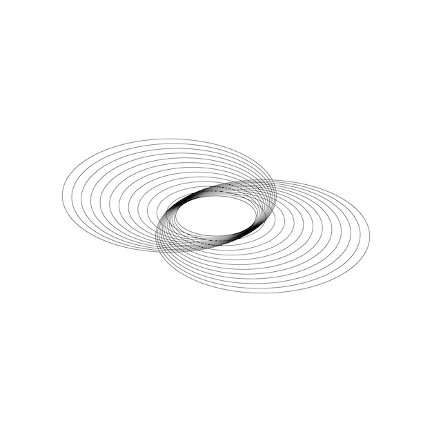 Geometric Fractal Crossing Circles