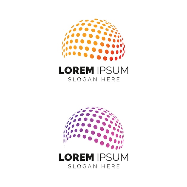 Geometric globe logo design template