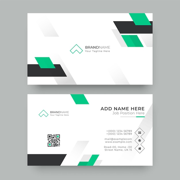 Geometric greeting modern business card template design