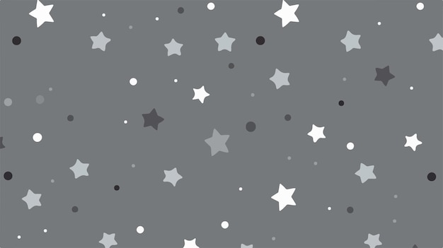 Geometric Grey Stars Seamless Pattern for Contemporary Designs