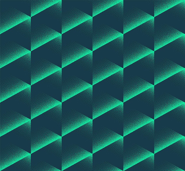 Geometric Grid Seamless Pattern Trendy Vector Turquoise Abstract Background