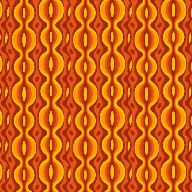 Geometric groovy pattern with different shapes