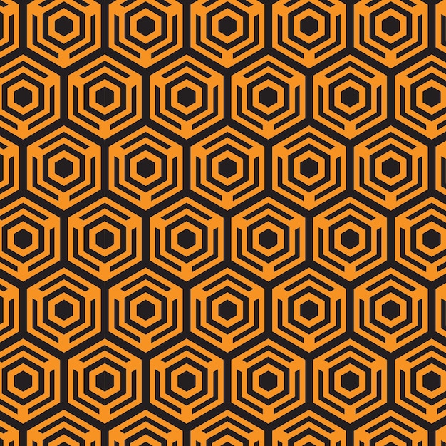 Geometric Hexagon seamless pattern vector background