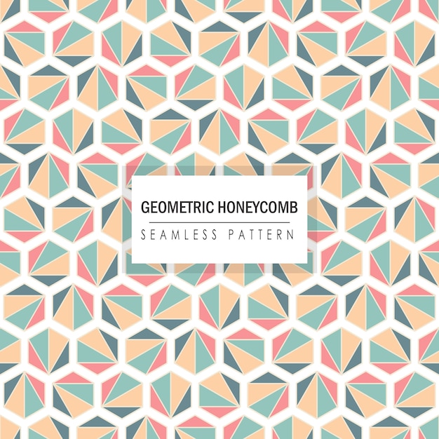 Geometric Honeycomb Seamless Pattern