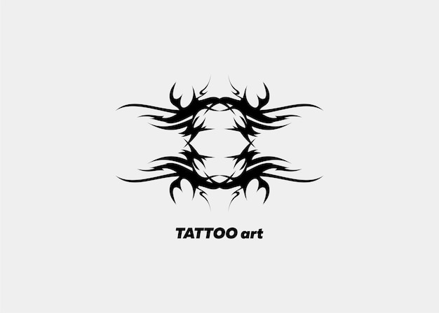 GEOMETRIC ILLUSTRATION OF TRIBAL TATTOO ART