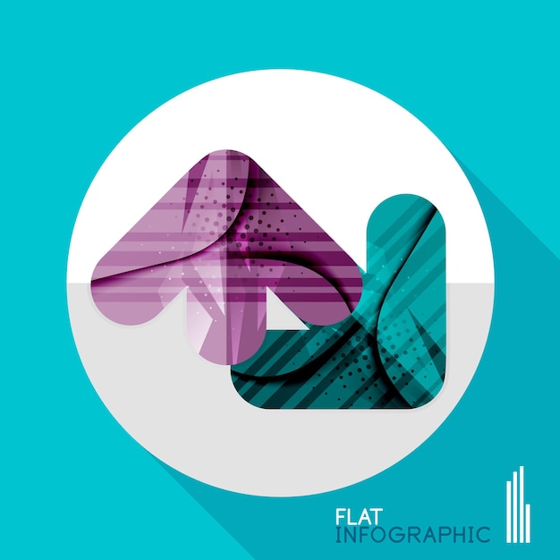 Geometric infographic in trendy flat style