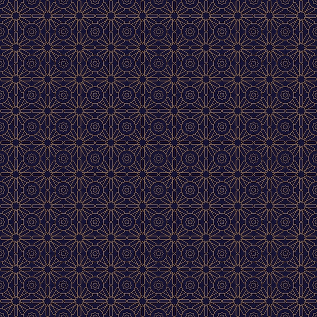 Geometric islamic seamless pattern background wallpaper in blue color