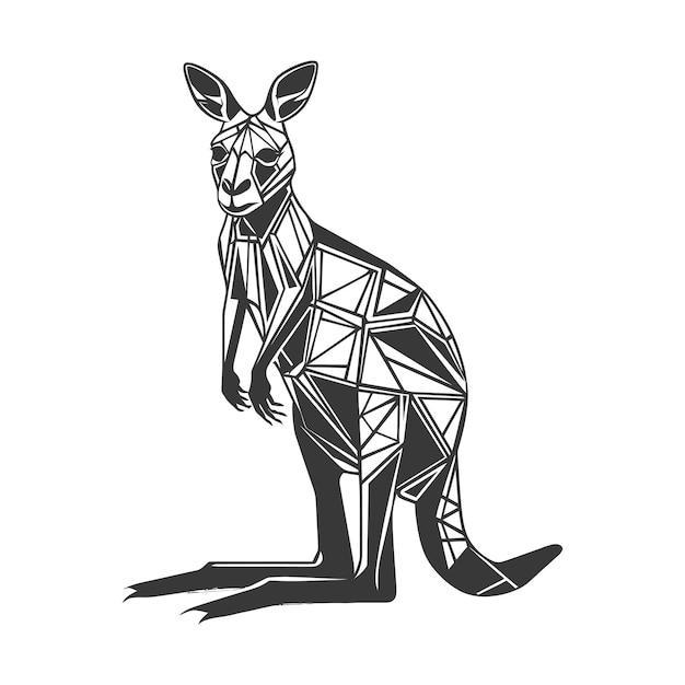 Geometric kangaroo art A modern take on a classic