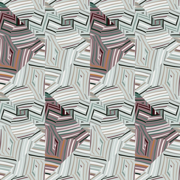 Geometric lines wallpaper Abstract ethnic tile Tribal mosaic seamless pattern