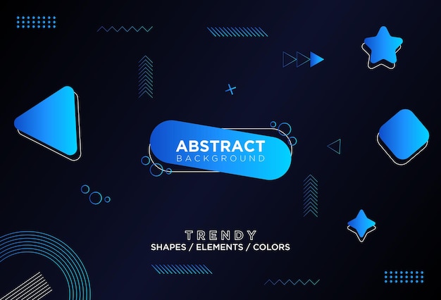 Geometric and Liquid Shapes Abstract Background Design With Modern Looks