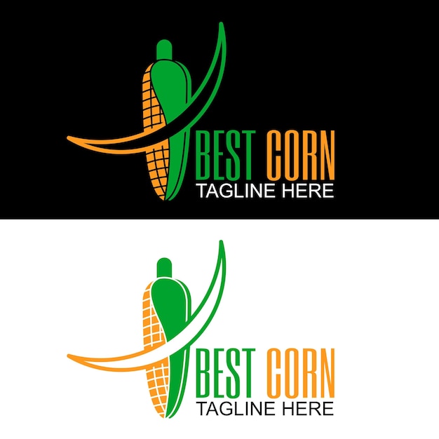 geometric logo, corn symbol, simple unique and modern design,