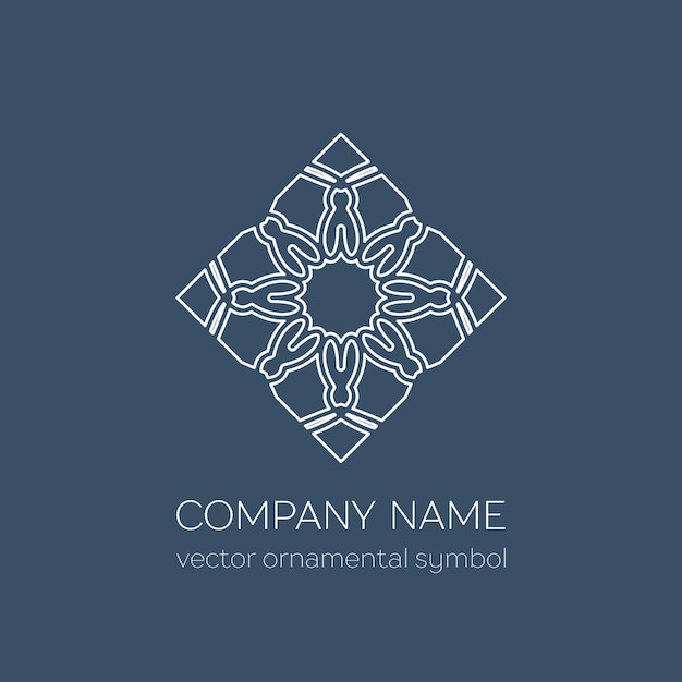 Vector geometric logo template vector linear arabic ornamental symbol