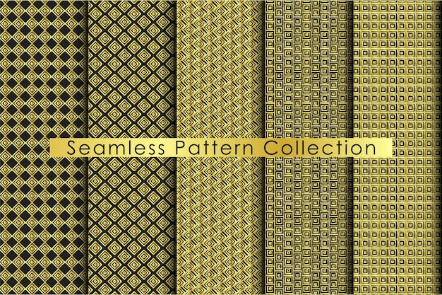 Geometric luxury pattern set Geometric Seamless pattern set