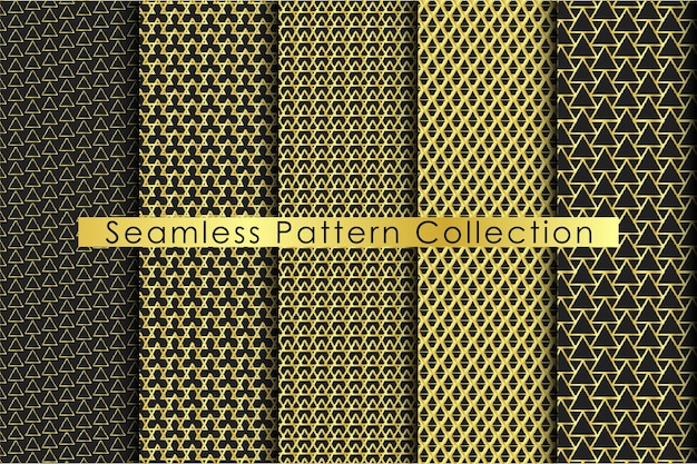 Geometric luxury pattern set Geometric Seamless pattern set