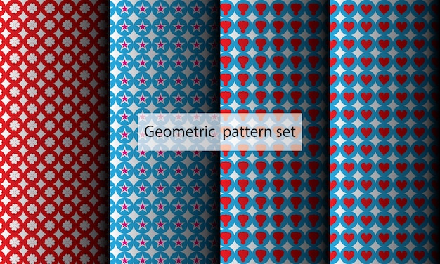 Geometric luxury pattern set Vector