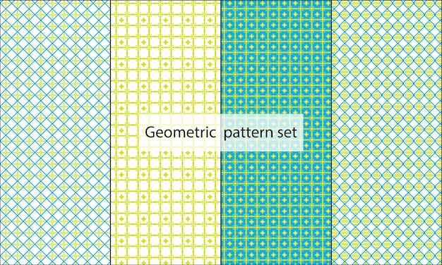 Geometric luxury pattern set Vector