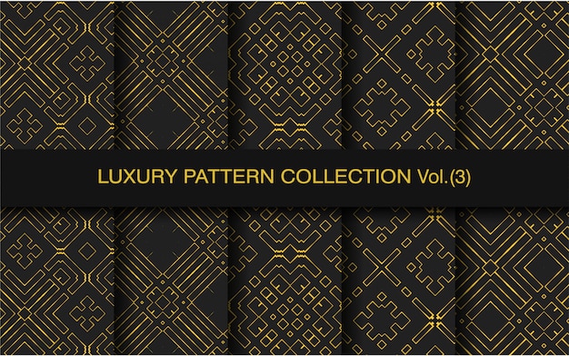 Geometric luxury pattern set