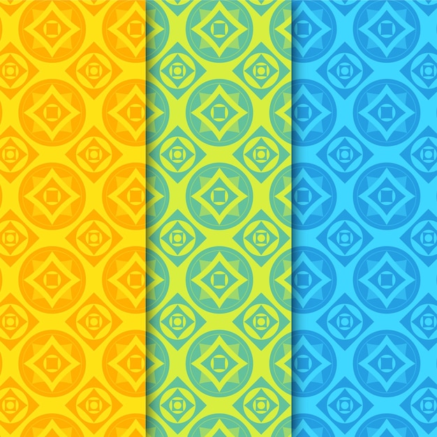 Geometric luxury seamless pattern set