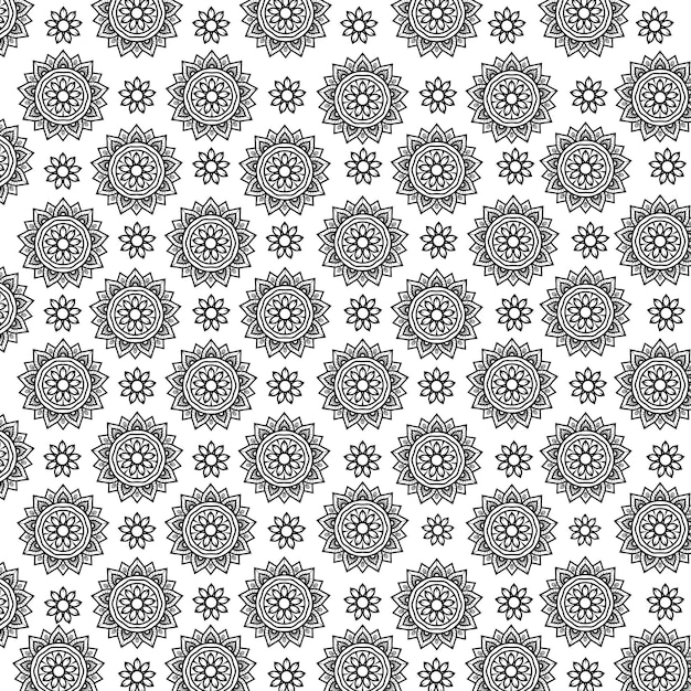 Geometric mandala pattern background floral elements vector in illustration graphics vector