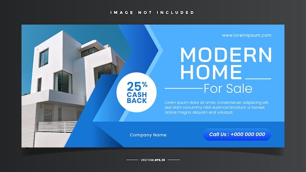 Geometric modern home sale banner