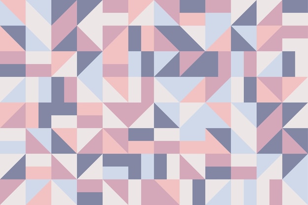 Geometric mosaic tracery tileable background Abstract random triangle seamless pattern