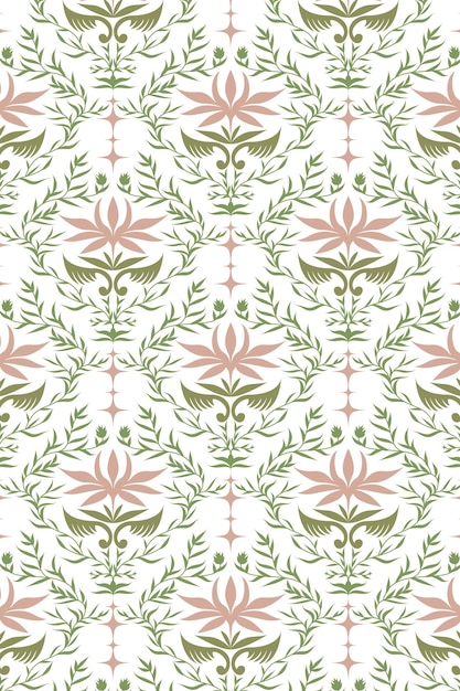 Vector geometric muted color pattern vector floral background