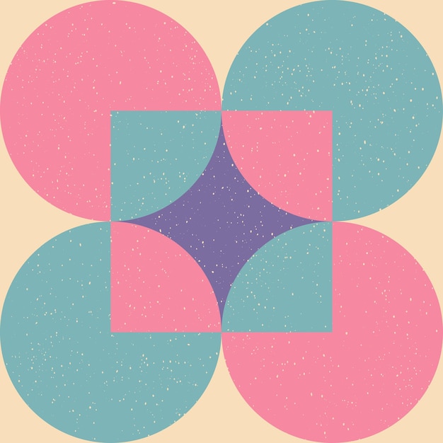 Geometric object with riso print effect Vector Graphic element