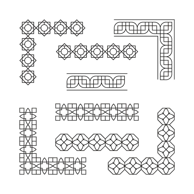 Geometric ornamental elements collection