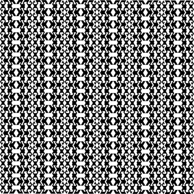 Geometric pattern black and white color. Seamless tile background, graphic mosaic pattern. Vector illustration