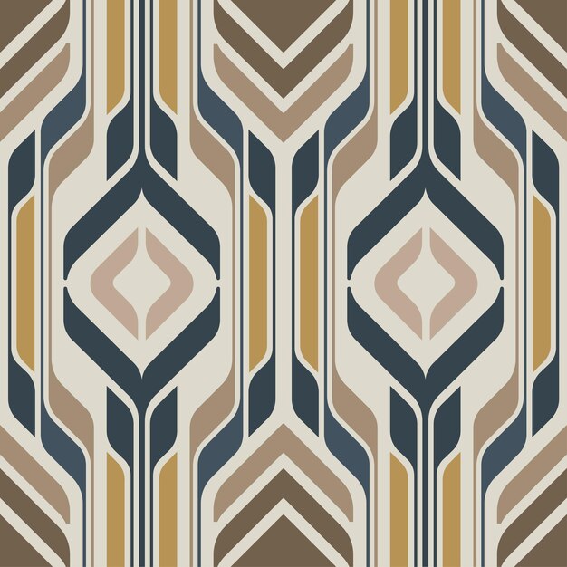 Vector geometric pattern polygonal ethnic traditional design seamless