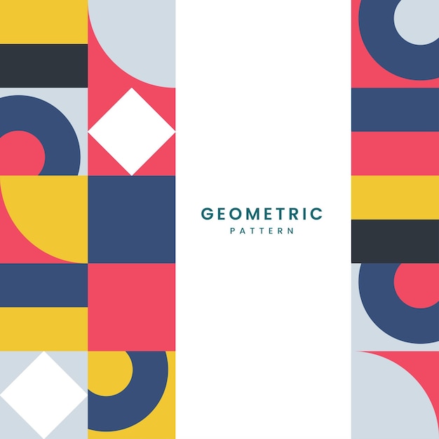 Geometric pattern and Texture design with Geometrical shapes and colorful palette