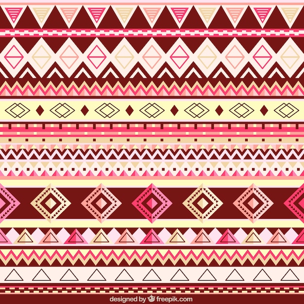 Geometric pattern with ethnic shapes