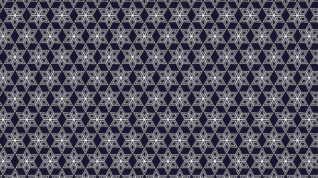 geometric pattern with flower pattern design premium vector